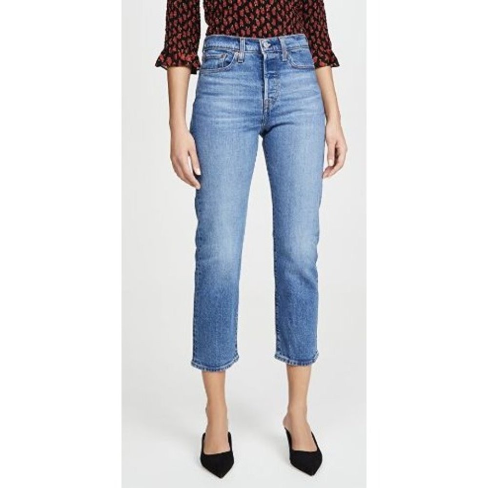 Levi’s Wedgie Straight Cropped High Rise Button Fly-sz 25